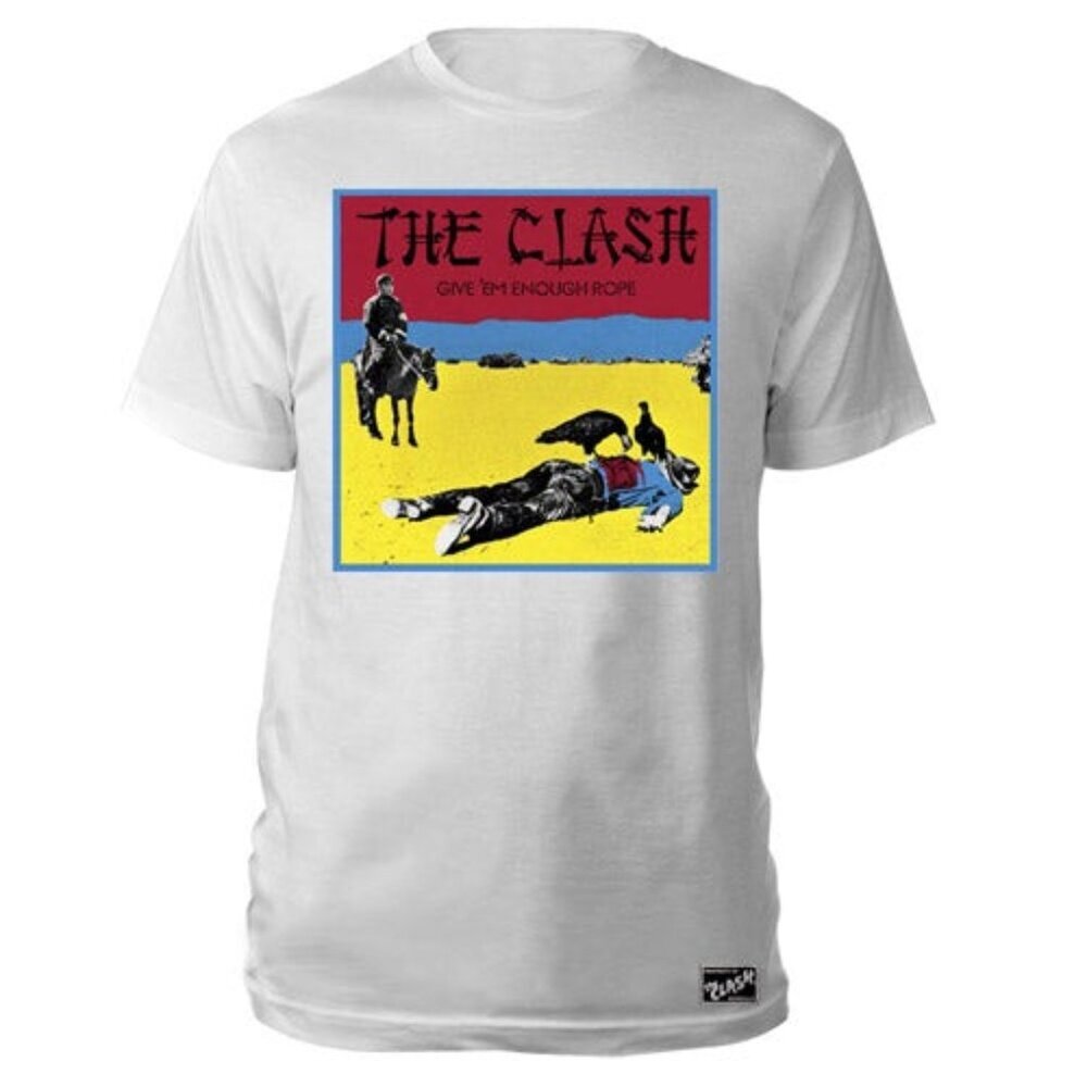 Clash Give Em Enough Rope White Retro Music Fan Collector Classic Album Graphic